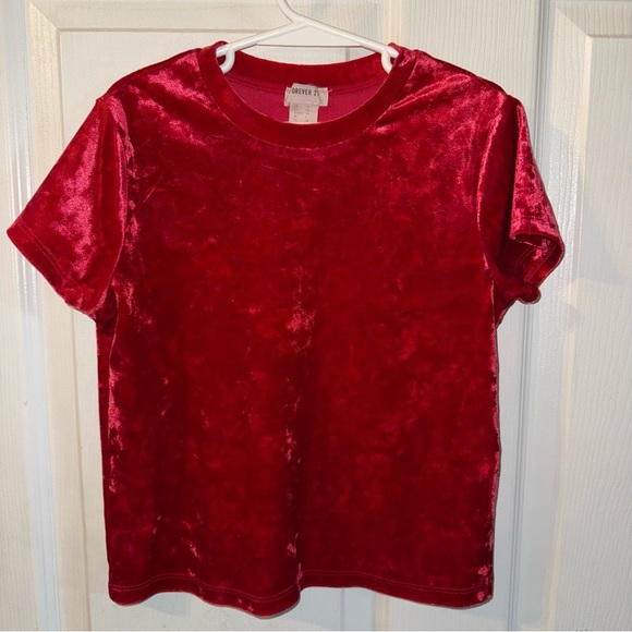 EUC 7/8 Forever 21 Velour Top - Picture 1 of 4